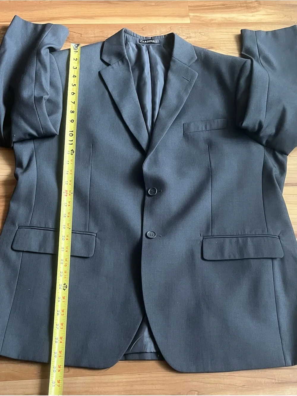 Cardinali Charcoal Gray Sport Coat Blazer Men’s 46S 2 Button Classic Fit